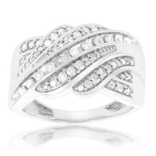 Load image into Gallery viewer, Sterling Silver 1/2 Carat Diamond Ring
