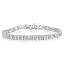 Load image into Gallery viewer, Sterling Silver 1 Carat 18cm Diamond Bracelet