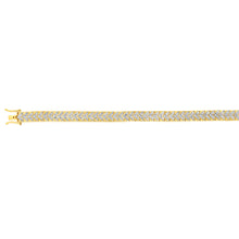 Load image into Gallery viewer, Gold Plated Silver 2 Carats Diamond Bracelet 19cm