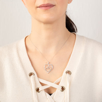 Sterling Silver 1/4 Carat Heart Shape 