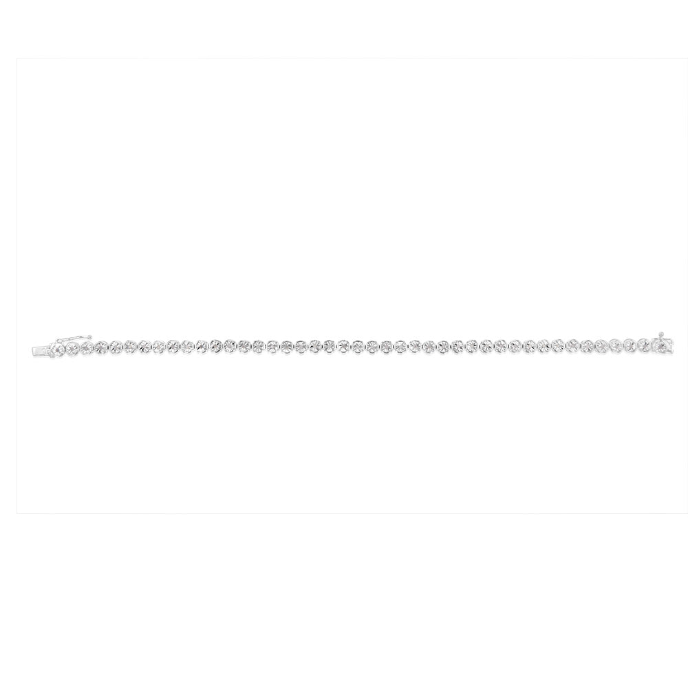 1/5 Carat Diamond Tennis Bracelet 18cm in Sterling Silver with 43 Diamonds