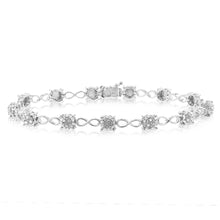 Load image into Gallery viewer, Sterling Silver 1/4 Carat Diamond 18cm Bracelet Set With 39 Diamonds