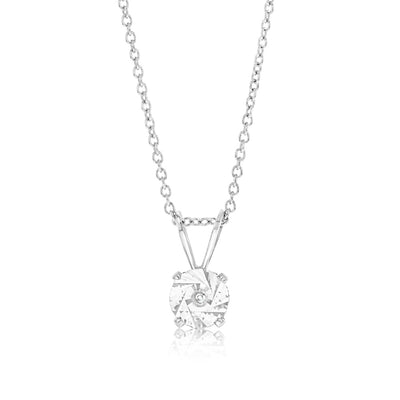 Hypo Allergenic Diamond Pendant in Sterling Silver