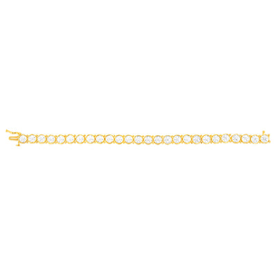 1/4 Carat Diamond Bracelet in Gold Plated Silver