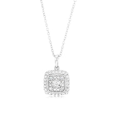 Load image into Gallery viewer, 1/6 Carat Diamond Cushion Pendant in Sterling Silver