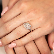 Load image into Gallery viewer, 1/6 Carat Diamond Cushion Ring in Sterling Silver