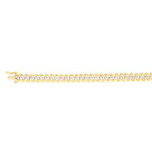 Load image into Gallery viewer, 2 Carat Diamond Bracelet in Gold Plated Silver