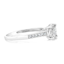 Load image into Gallery viewer, Sterling Silver 1/6 Carat Diamond Engagement Ring