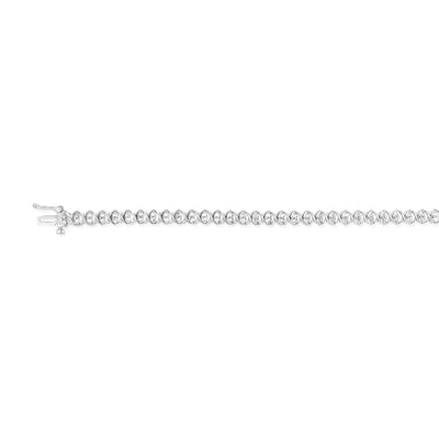 Sterling Silver & 0.95 Carat Diamond Tennis Bracelet