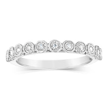 Load image into Gallery viewer, Sterling Silver Eternity Ring with 1/10 Carat Natural Diamonds