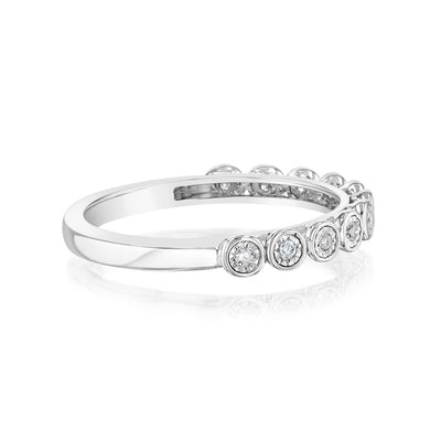 Sterling Silver Eternity Ring with 1/10 Carat Natural Diamonds