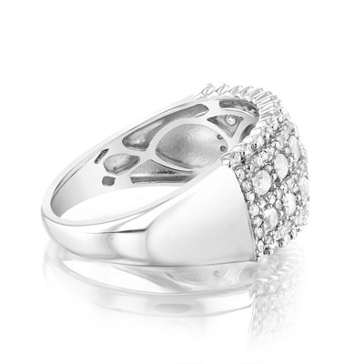 Sterling Silver  0.95 Carat Diamond Channel Set Ring