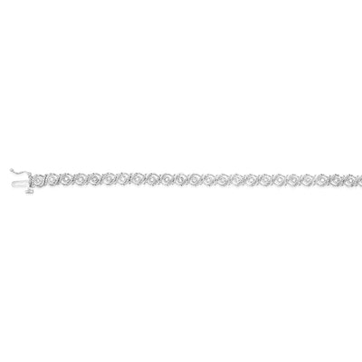 0.45 Carat Diamond 18cm Bracelet set in Sterling Silver