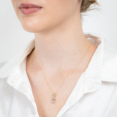 Gold Plated Sterling Silver 1/5 Carat Diamond Infinity Pendant on 46cm Chain