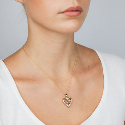 Gold Plated Sterling Silver 1/4 Carat Diamond 