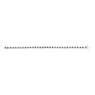 0.95 Carat Black Diamond Bracelet in Sterling Silver