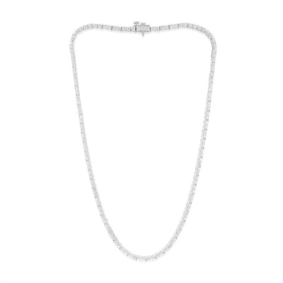 0.95 Carat Diamond Fancy Necklace in Sterling Silver