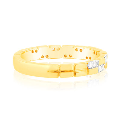 1/5 Carat Diamond Dress Ring in Gold Plated Sterling Silver