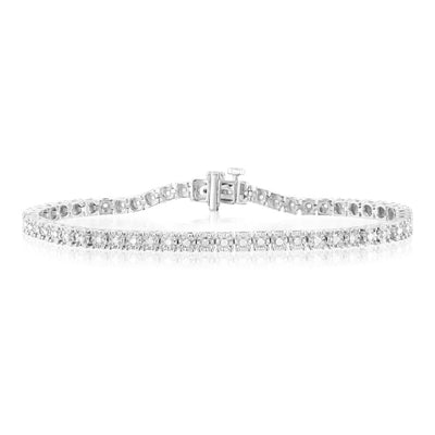 1/2 Carat Diamond 18cm Tennis Bracelet with Brilliant Cut Diamonds in Sterling Silver