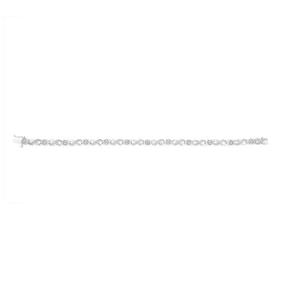 Sterling Silver 1/10 Carat Diamond Infinity Bracelet