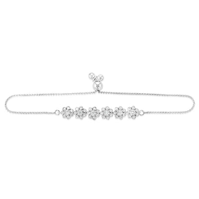1/2 Carat Diamond Fancy Bracelet in Sterling Silver