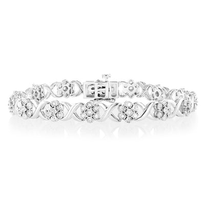 1/2 Carat Diamond Tennis Bracelet in Sterling Silver