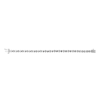 1/2 Carat Fancy Diamond Bracelet in Sterling Silver 17.5CM