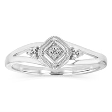 Load image into Gallery viewer, 1 Diamond Dress Ring in Sterling Silver