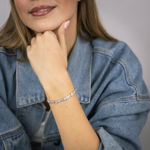 Load image into Gallery viewer, 1/5 Carat Diamond Heart &amp; Infinity fancy Bracelet in Sterling Silver