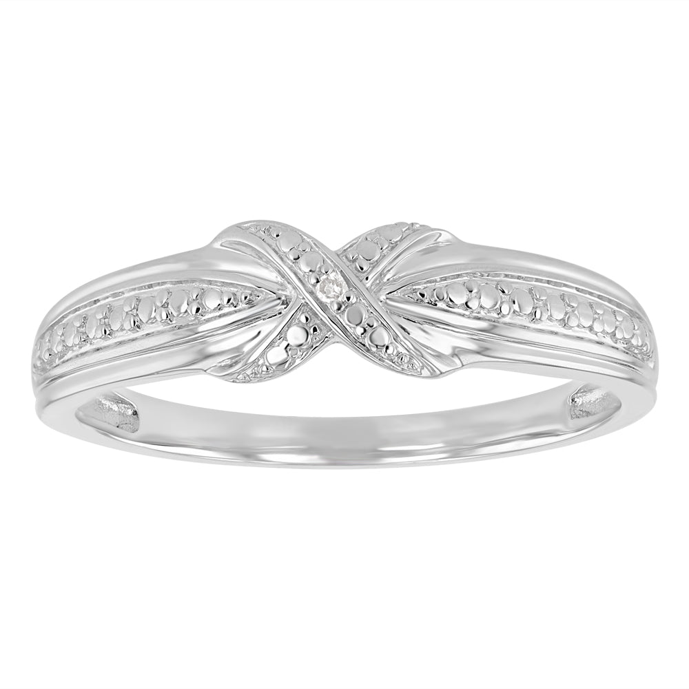 1 Diamond Dress Ring in Sterling Silver