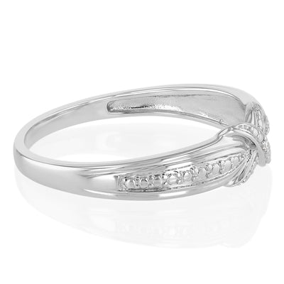 1 Diamond Dress Ring in Sterling Silver