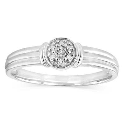 1 Diamond Dress Ring in Sterling Silver