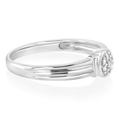 1 Diamond Dress Ring in Sterling Silver
