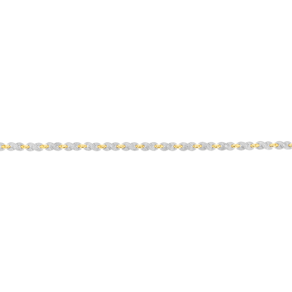 Diamond Tennis Bracelet in Gold Plated Silver