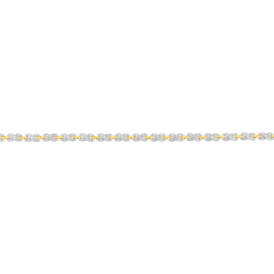 Diamond Tennis Bracelet in Gold Plated Silver