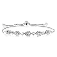 Load image into Gallery viewer, 1/5 Carat Diamond Fancy Bracelet in Sterling Silver