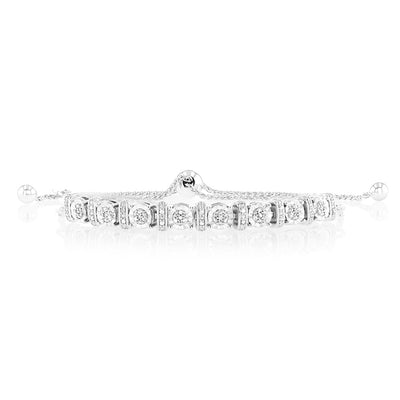 1/6 Carat Diamond Fancy Bracelet in Sterling Silver
