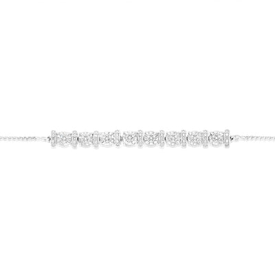 1/6 Carat Diamond Fancy Bracelet in Sterling Silver