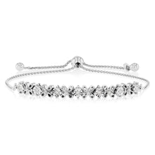 Load image into Gallery viewer, 1/6 Carat Diamond Fancy Bracelet in Sterling Silver