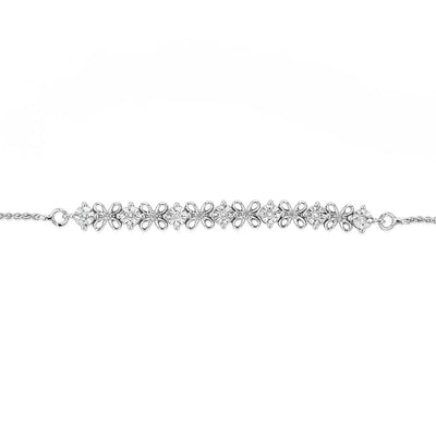 1/6 Carat Diamond Fancy Bracelet in Sterling Silver