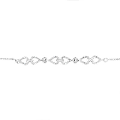 1/10 Carat Diamond Fancy Bracelet in Sterling Silver