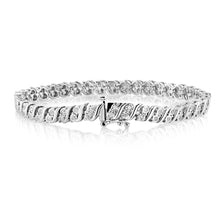 Load image into Gallery viewer, 0.95 Carat Diamond Tennis Bracelet in Sterling Silver
