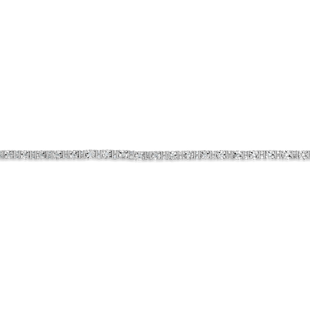 0.95 Carat Diamond Tennis Bracelet in Sterling Silver