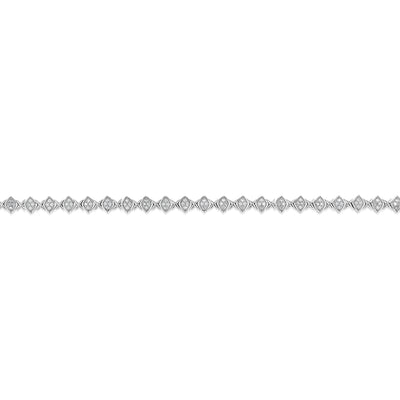 0.95 Carat Diamond Bracelet in Sterling Silver