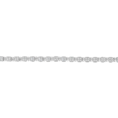 0.95 Carat Diamond Bracelet in Sterling Silver