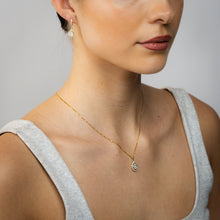 Load image into Gallery viewer, 1/2 Carat Earring &amp; Pendant Set in Gold Plated Sterling Silver on 45cm Chain