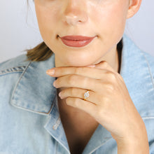 Load image into Gallery viewer, 1/10 Carat Diamond Promise Ring in Gold Plated Sterling Silver