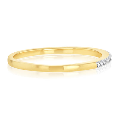 10 Diamond Eternity Ring in Gold Plated Silver