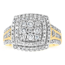 Load image into Gallery viewer, 1 Carat Diamond Ring in Gold Plated Silver