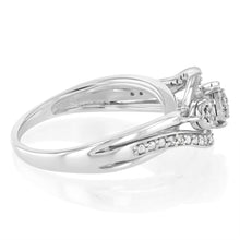 Load image into Gallery viewer, 1/6 Carat Diamond Ring in Sterling Silver